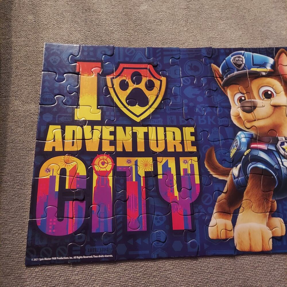 i love adventure city paw patrol puzzle chase the police dog